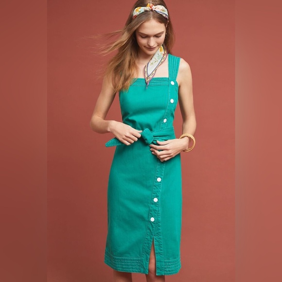 Anthropologie Dresses & Skirts - ANTHROPOLOGIE / MAEVE Elizabeth Button-Front Dress - Green - Sz 0